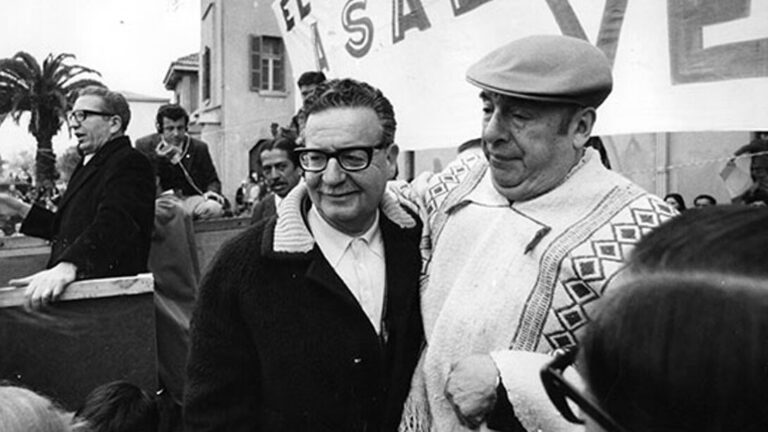 Pablo Neruda y Salvador Allende