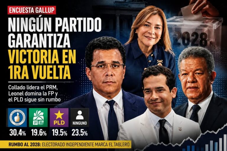 David Collado, Carolina Mejía, Leonel Fernández y Omar Fernández.